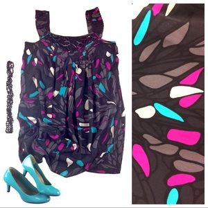 Abstract Butterfly Patterned Dress -10- from NICOLE by Nicole Miller
